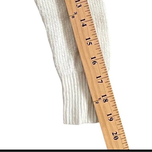 Madewell Ivory Knit Sweater Side Splits High/Low Women's Size Small - Picture 13 of 13